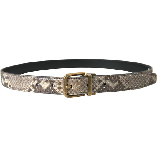 Dolce & Gabbana Elegant Italian Leather Belt Dolce & Gabbana Dark Slate Gray