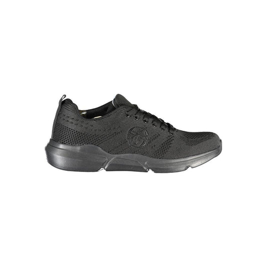 Sergio Tacchini Sleek Black Lace-up Sneakers with Contrast Detailing Sergio Tacchini Dark Slate Gray