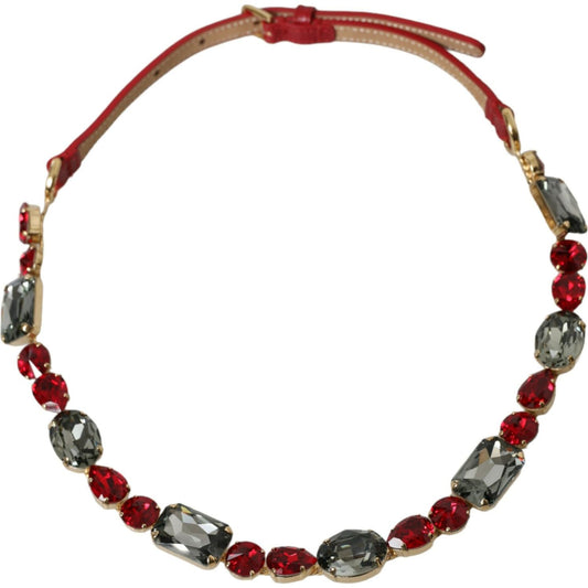 Dolce & Gabbana Radiant Red Crystal Buckle Waist Belt Dolce & Gabbana Sienna