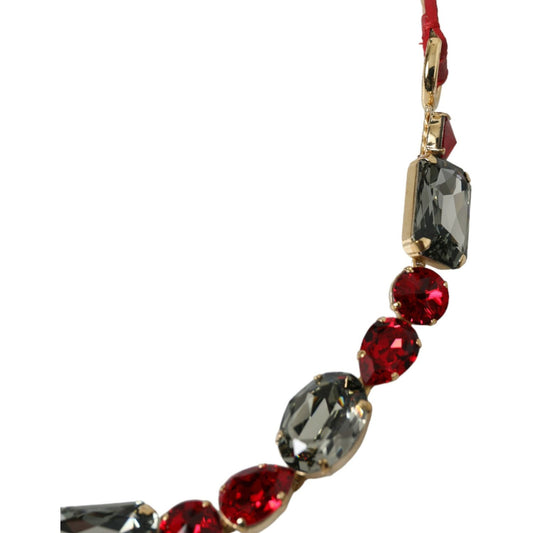 Dolce & Gabbana Radiant Red Crystal Buckle Waist Belt Dolce & Gabbana Dark Slate Gray