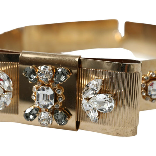 Dolce & Gabbana Gold-Tone Crystal Embellished Waist Belt Dolce & Gabbana Dim Gray