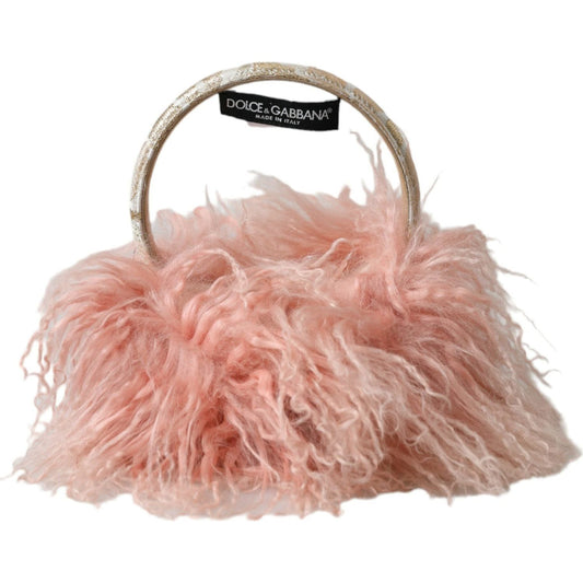 Dolce & Gabbana Elegant Pink Fur Earmuffs - Winter Chic Accessory Dolce & Gabbana Rosy Brown