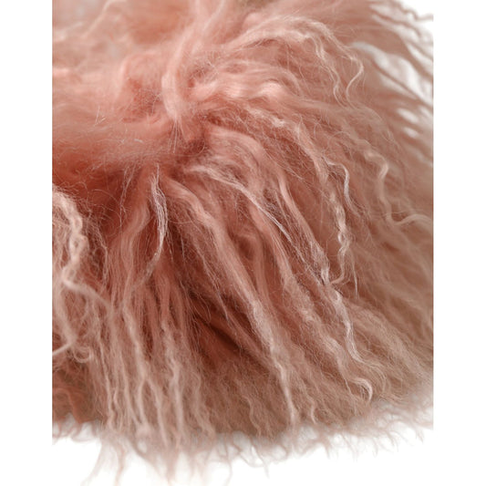 Dolce & Gabbana Elegant Pink Fur Earmuffs - Winter Chic Accessory Dolce & Gabbana Rosy Brown