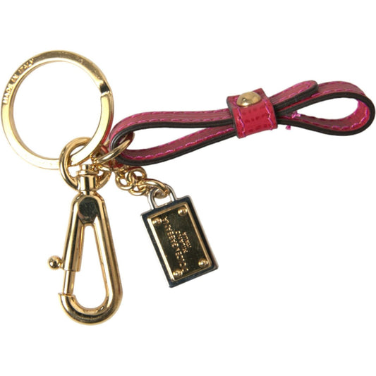 Dolce & Gabbana Stunning Red Leather Keychain Dolce & Gabbana Sienna