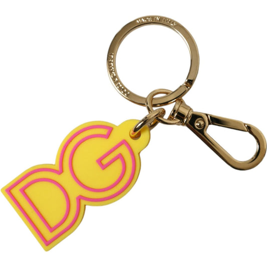 Dolce & Gabbana Chic Yellow Gold Keychain Charm Dolce & Gabbana Sandy Brown