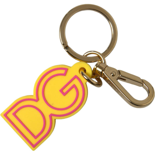 Dolce & Gabbana Chic Yellow Gold Keychain Charm Dolce & Gabbana Dark Khaki