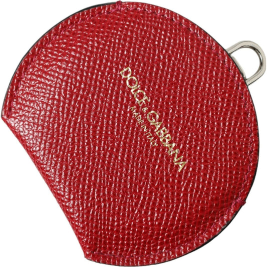 Dolce & Gabbana Elegant Red Leather Mirror Holder Dolce & Gabbana Brown