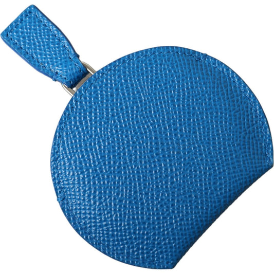 Dolce & Gabbana Elegant Blue Leather Mirror Holder Dolce & Gabbana Dark Cyan