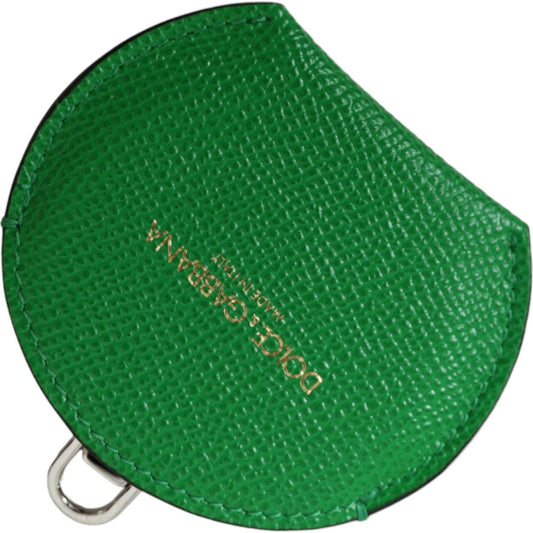 Dolce & Gabbana Emerald Leather Hand Mirror Holder Dolce & Gabbana Forest Green
