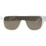 Dolce & Gabbana White Acetate Mirror Lenses DG4356 Sunglasses GLA1337