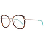 Emilio Pucci Brown Women Glasses Frame, butterfly style, full-rim, brown metal-plastic frame, demo lenses, branded case included
