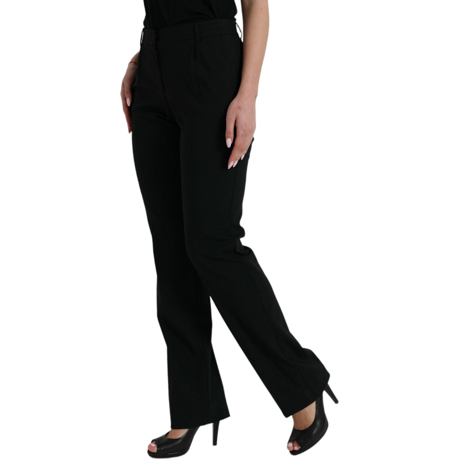 优雅锥形羊毛裤