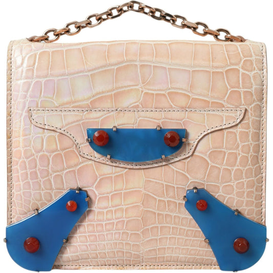 Balenciaga Elegant Mini Chain Beige Clutch for Evening Elegance Balenciaga Gray