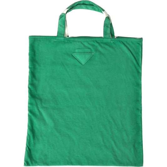 Prada Elegant Green Fabric Tote Bag Prada Sea Green