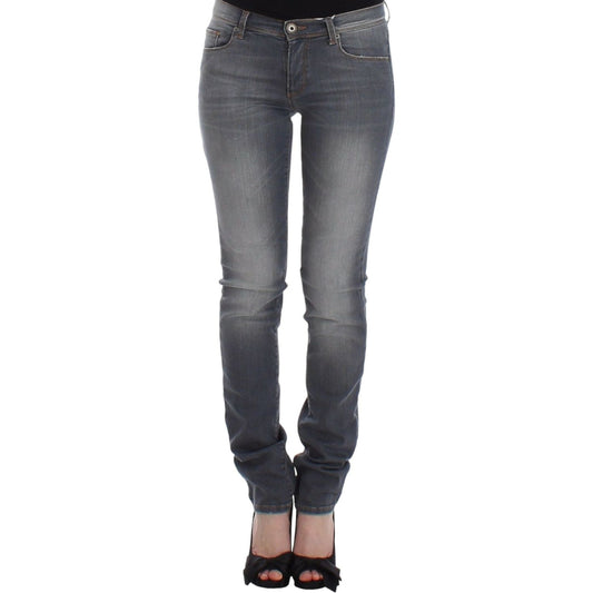Ermanno Scervino Chic Gray Slim-Fit Skinny Jeans Ermanno Scervino Dim Gray