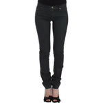 Ermanno Scervino Green Slim Jeans Denim Pants Straight Leg Stretch SIG12470-1