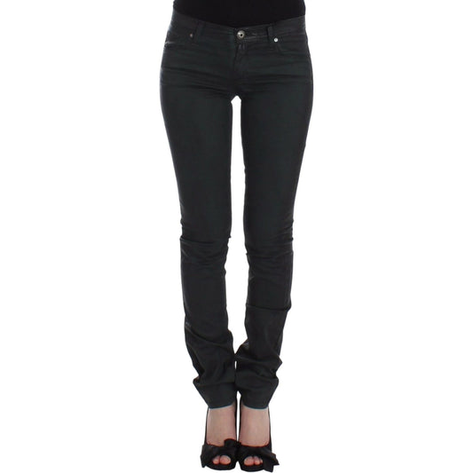 Ermanno Scervino Elegant Dark Green Slim Fit Jeans Ermanno Scervino Dark Slate Gray