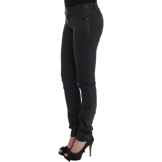Ermanno Scervino Elegant Dark Green Slim Fit Jeans Ermanno Scervino Dark Slate Gray