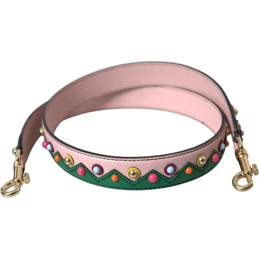 Dolce & Gabbana Pink Leather Handbag Accessory Shoulder Strap Dolce & Gabbana Rosy Brown