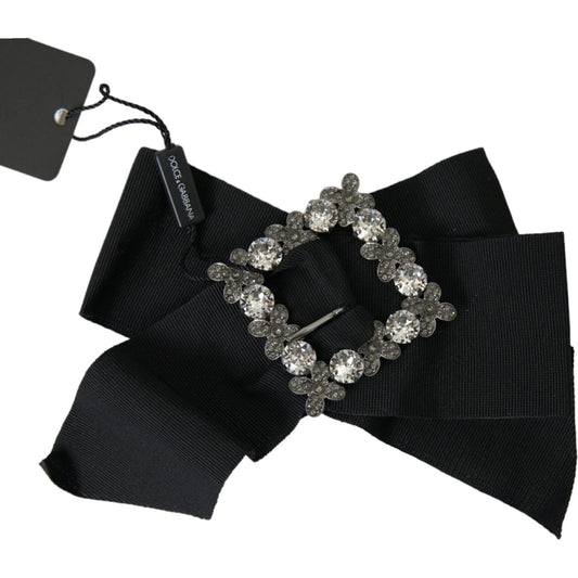 Dolce & Gabbana Black Swarovski Crystal Embellished Hair Clip Dolce & Gabbana Black