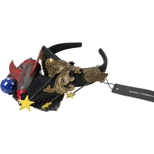 Dolce & Gabbana Multicolor Missile Rocket Crystal Stars Headband Diadem Dolce & Gabbana Dark Slate Gray