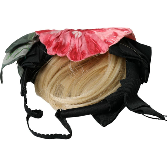 Dolce & Gabbana Black Viscose White Hair Parrucchiera Headband Diadem Dolce & Gabbana Black