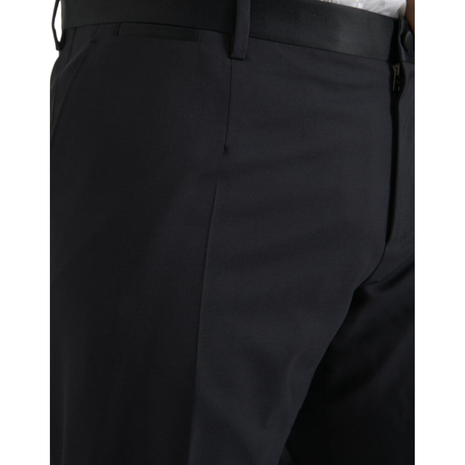 Dolce & Gabbana Blue Wool Men Skinny Dress Pants