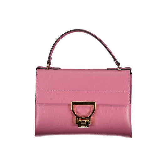 Coccinelle Pink Leather Handbag Coccinelle Pale Violet Red
