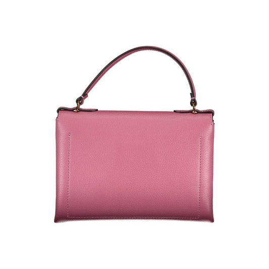 Coccinelle Pink Leather Handbag Coccinelle Pale Violet Red