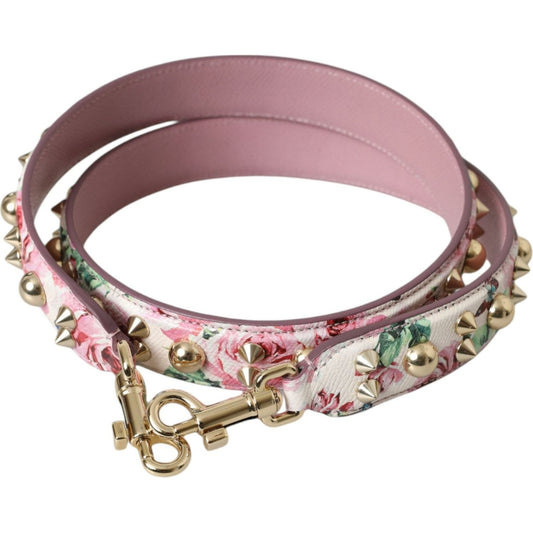 Dolce & Gabbana Pink Floral Handbag Accessory Shoulder Strap Dolce & Gabbana Rosy Brown