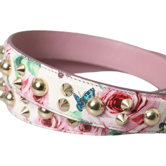 Dolce & Gabbana Pink Floral Handbag Accessory Shoulder Strap Dolce & Gabbana Rosy Brown