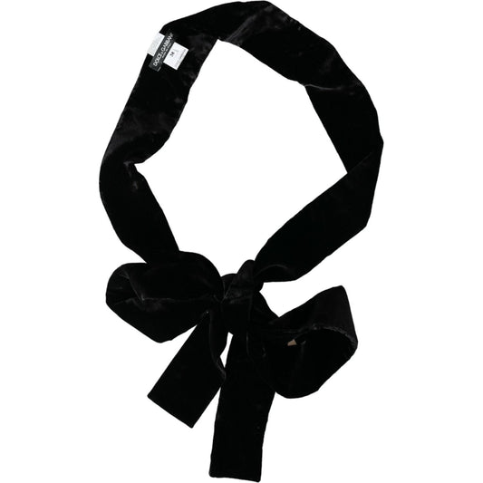 Dolce & Gabbana Black Viscose Wide Waist Women Belt Dolce & Gabbana Black