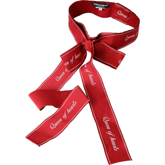 Dolce & Gabbana Red Polyester QUEEN OF HEARTS Belt Dolce & Gabbana Brown