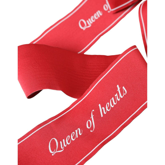Dolce & Gabbana Red Polyester QUEEN OF HEARTS Belt Dolce & Gabbana Firebrick