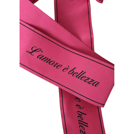 Dolce & Gabbana Pink L'Amore E'Bellezza Waist Belt Dolce & Gabbana Maroon
