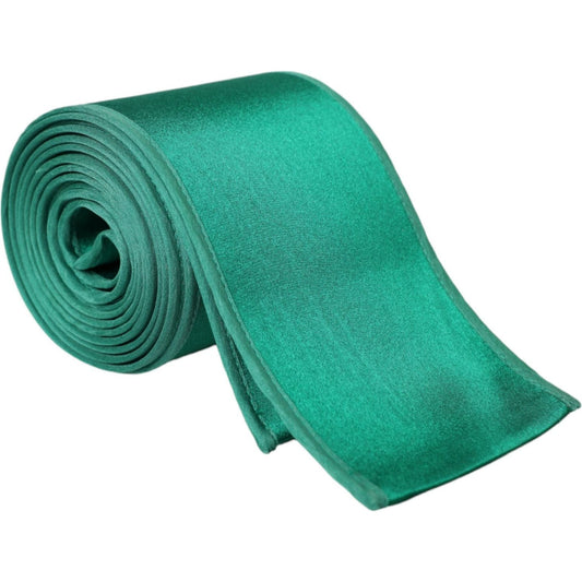 Dolce & Gabbana Green Silk Satin Waist Women Belt Dolce & Gabbana Medium Sea Green