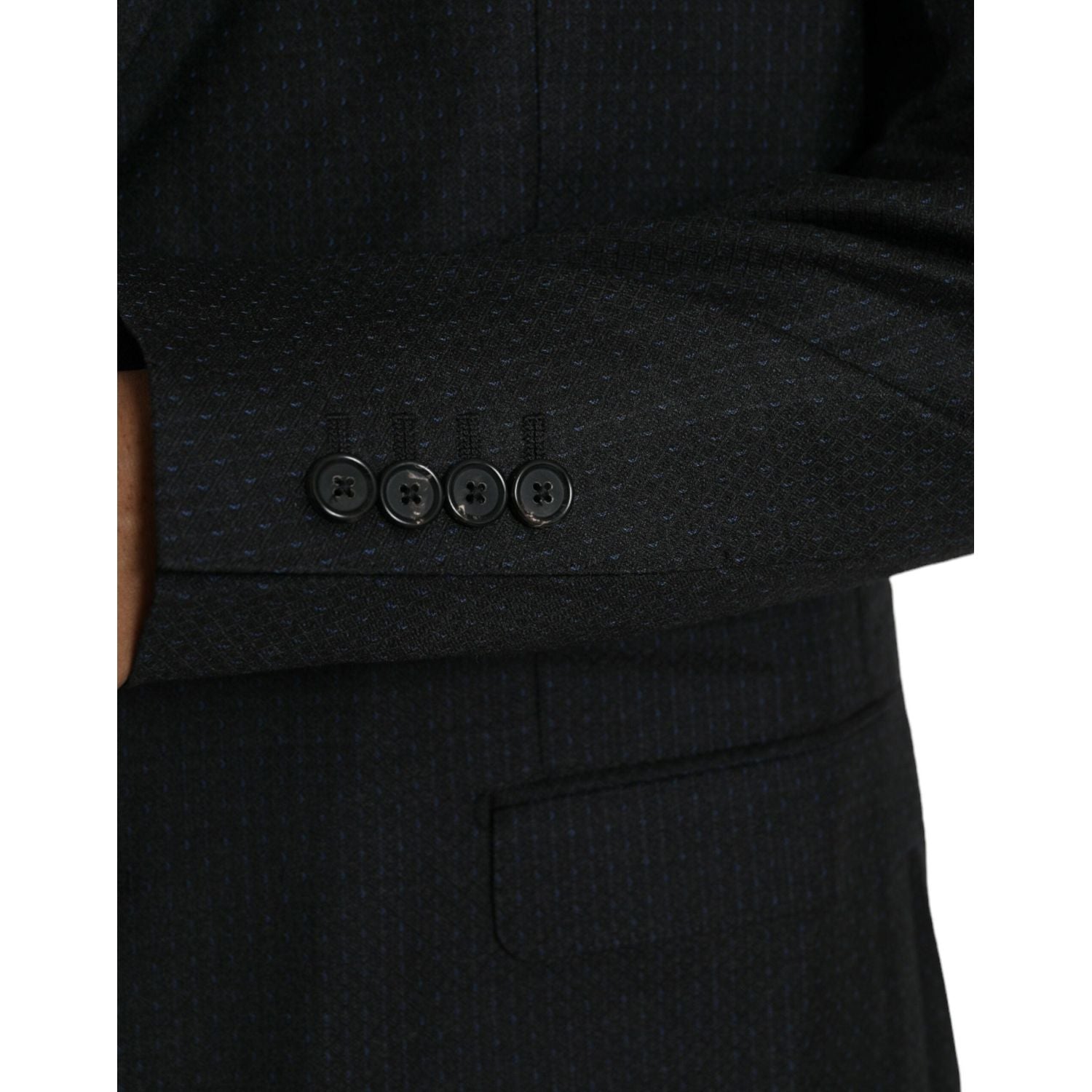 黑色 MARTINI 羊毛单排扣大衣