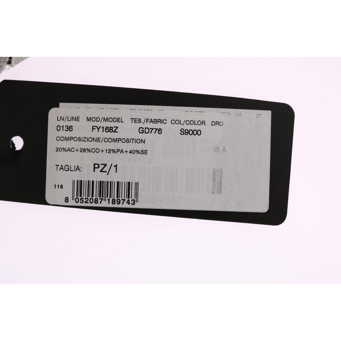 Dolce & Gabbana Black White Floral Lace Crystal Hair Claw