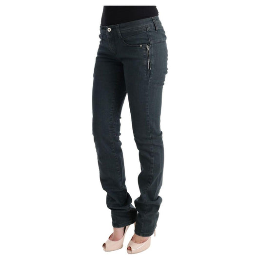 Costume National Chic Superslim Gray Cotton Jeans Costume National Dark Slate Gray