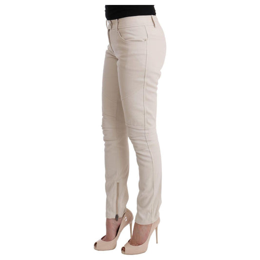 Ermanno Scervino Chic White Slim Fit Denim Treasure Ermanno Scervino Gray