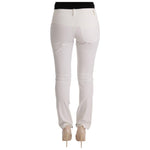 Ermanno Scervino White Cotton Slim Fit Casual Pants SIG30306-2