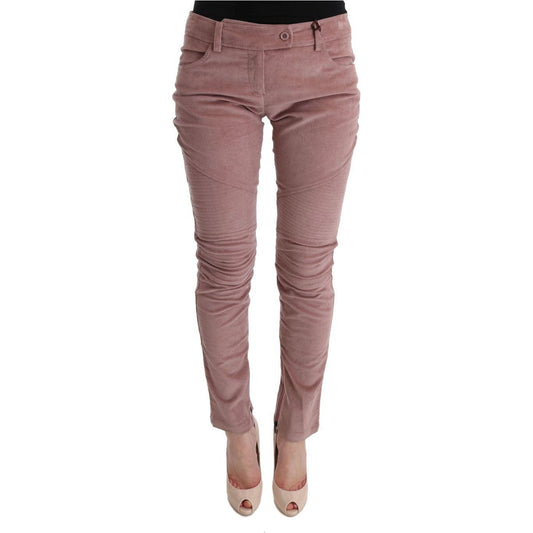 Ermanno Scervino Chic Pink Capri Cropped Trousers Ermanno Scervino Dim Gray