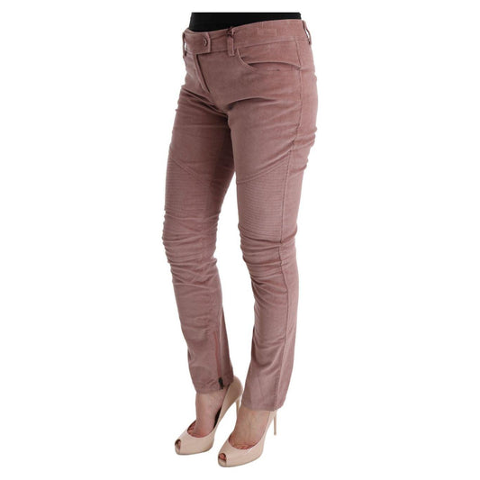 Ermanno Scervino Chic Pink Capri Cropped Trousers Ermanno Scervino Dim Gray