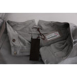 Ermanno Scervino Chic Gray Cropped Silk Pants Ermanno Scervino Dim Gray