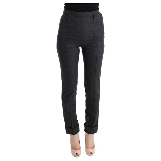 Ermanno Scervino Chic Gray Casual Skinny Pants Ermanno Scervino Dark Slate Gray