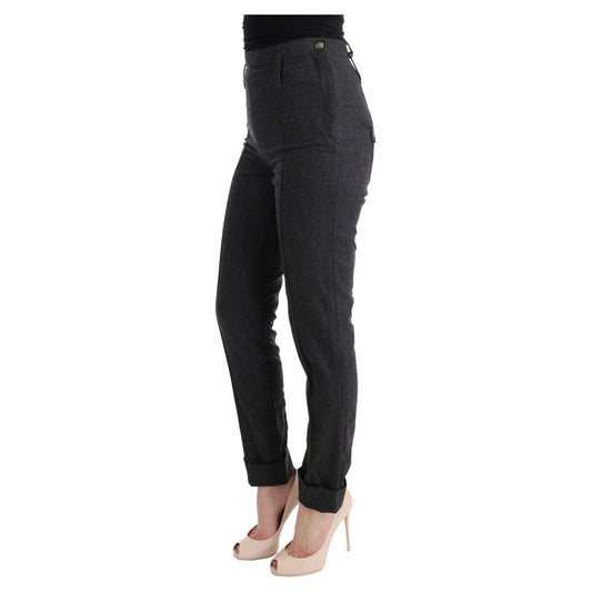 Ermanno Scervino Chic Gray Casual Skinny Pants Ermanno Scervino Dark Slate Gray