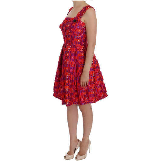 Dolce & Gabbana Elegant Pink A-Line Sleeveless Dress Dolce & Gabbana Sienna