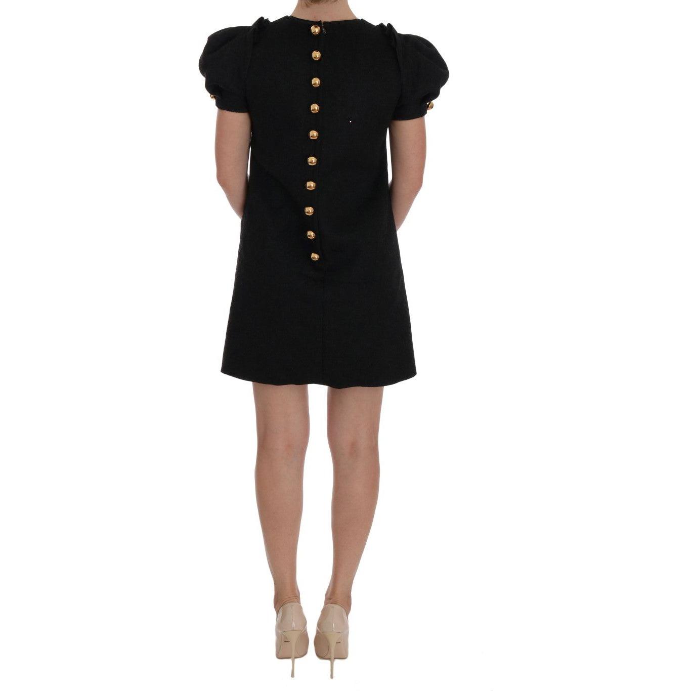 Dolce & Gabbana Enchanting Wool Crystal Encrusted Midi Dress Dolce & Gabbana Rosy Brown