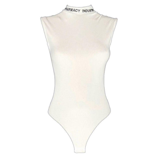 Pharmacy Industry White Nylon Tops & T-Shirt Pharmacy Industry Beige