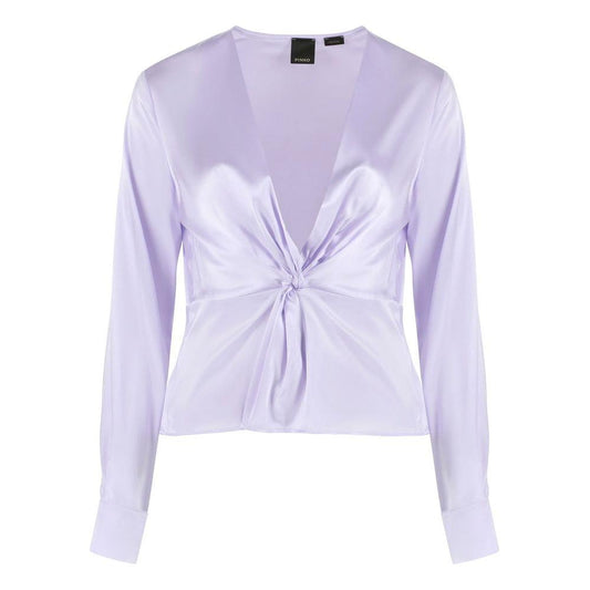 PINKO Lilac Silk Elegance Blouse PINKO Light Gray